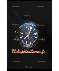 Omega Seamaster Planet Ocean Deep Black Blue GMT - Edition 1:1 Montre Réplique Suisse