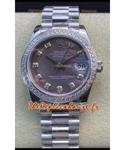 Rolex Datejust 178384 31MM Réplique Suisse en acier 904L avec cadran gris - Réplique miroir 1:1