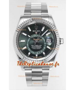 Rolex Sky-Dweller REF #m336934 Montre à cadran vert avec boîtier en acier 904L - Super Clone Watch