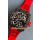 Richard Mille RM35-03 Rafael Nadal Edition - Montre réplique 1:1 avec boîtier en fibre de carbone noir et bracelet rouge