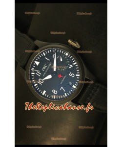 Montre suisse IWC Big Pilot Top Gun avec boîtier en céramique - Réplique de montre miroir 1:1