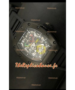 Réplique de montre suisse Richard Mille RM002 Power Reserve Tourbillon en PVD 
