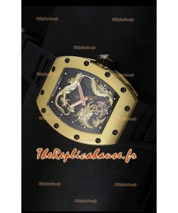 Réplique de montre suisse Richard Mille RM057 Tourbillon Jackie Chan en or jaune