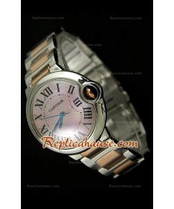 Ballon De Cartier Swiss Replica Watch - Mid Sized Two Tone Watch - 38MM