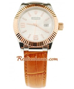 Rolex Datejust Leather Montre Replique - 40MM