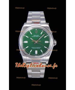 Montre Rolex Oyster Perpetual REF#124300 41MM Cal.3230 Mouvement Réplique Suisse Cadran Vert Acier 904L Réplique Miroir 1:1