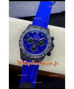 Rolex Daytona DiW Miami Blue Edition Watch - Montre à boîtier en carbone forgé, réplique miroir 1:1