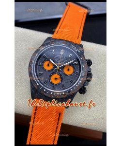 Rolex Daytona DiW Orange Carbon Edition Watch - Montre à boîtier en carbone forgé, Réplique Miroir 1:1