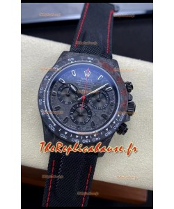 Rolex Daytona DiW All Black Carbon Edition Watch - Montre à boîtier en carbone forgé, Réplique Miroir 1:1