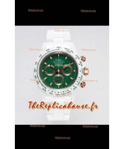 Rolex Daytona AET Montre-bracelet entièrement en céramique avec cadran vert et mouvement Cal.4130
