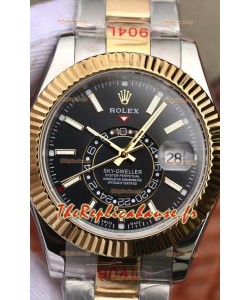 Réplique de la montre Rolex Sky-Dweller 42MM en acier inoxydable et or jaune 1:1 Miroir 