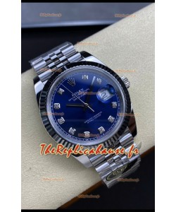 Réplique de montre Rolex Datejust 126334 41MM ETA 3235 Swiss 1:1 Miroir en acier 904L - Cadran bleu