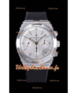 Montre Vacheron Constantin Overseas Chronograph Cadran Blanc Réplique Suisse - Bracelet Caoutchouc